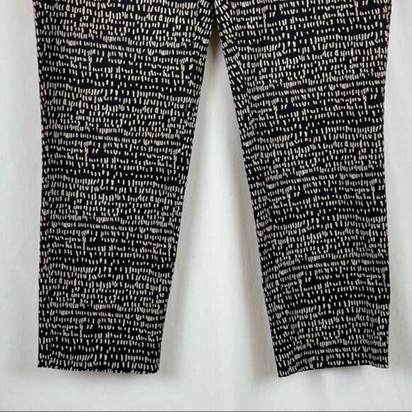 Loft Black Tan Ankle Pant Size 2 - Picture 3 of 9